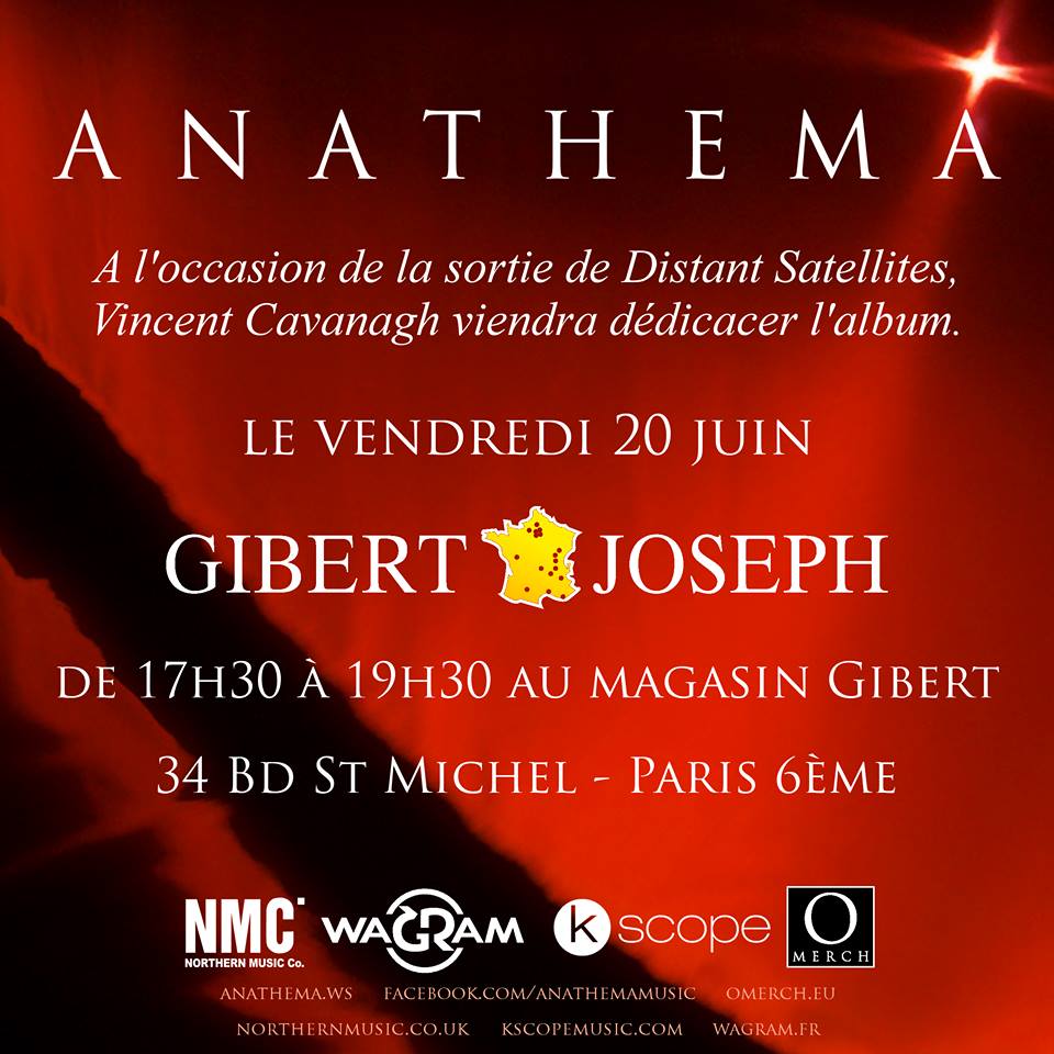 Anathema en dédicace à Paris le 20 juin