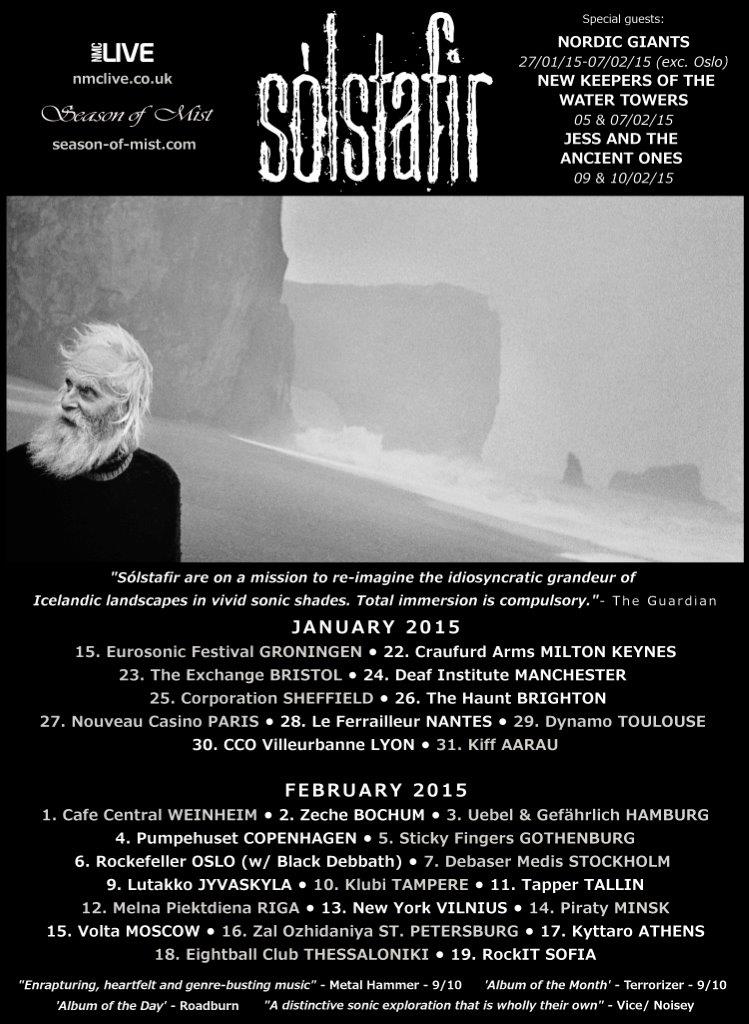 Nouveaux concerts pour Solstafir
