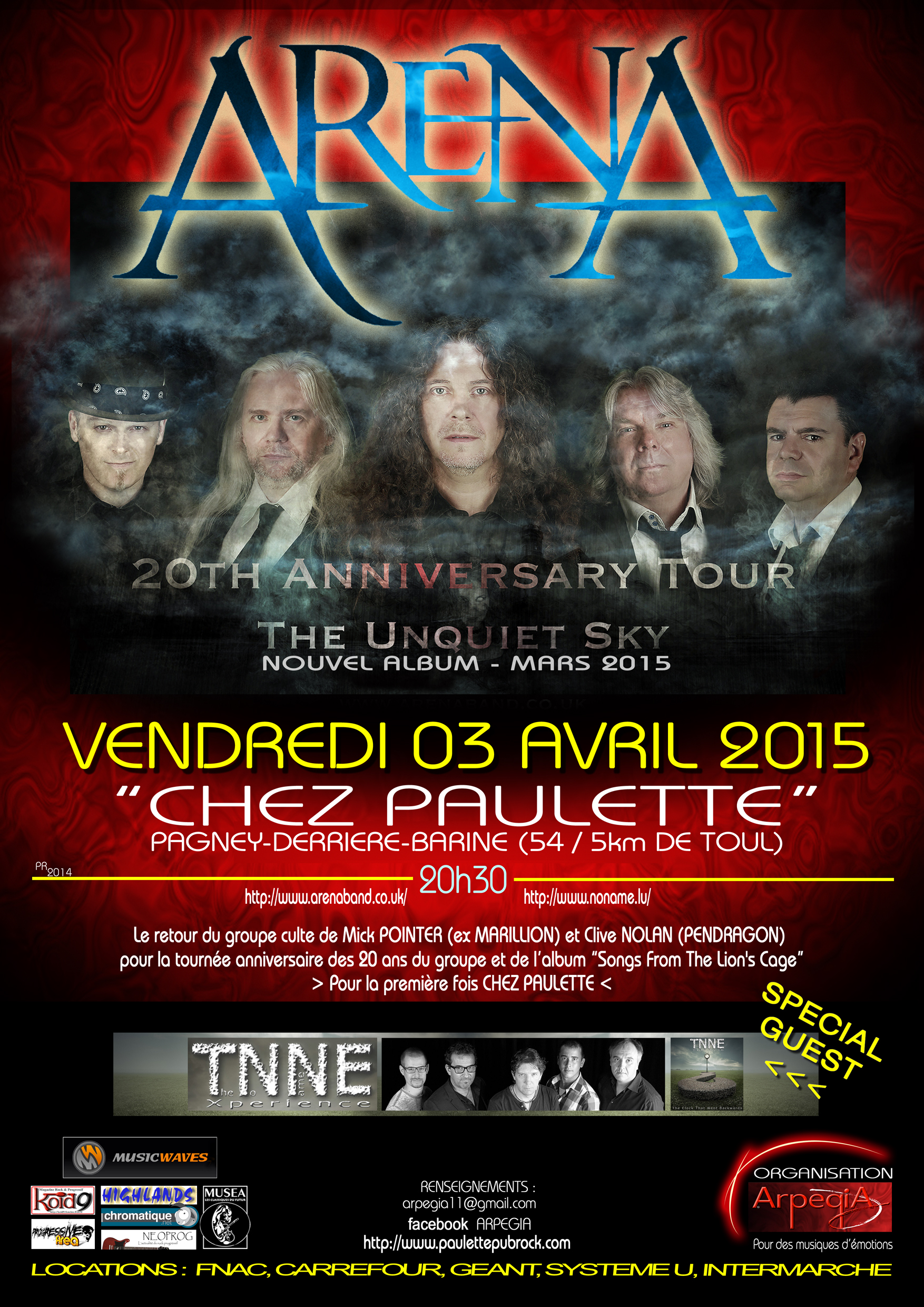 ARENA et TNNE ce soir Chez Paulette