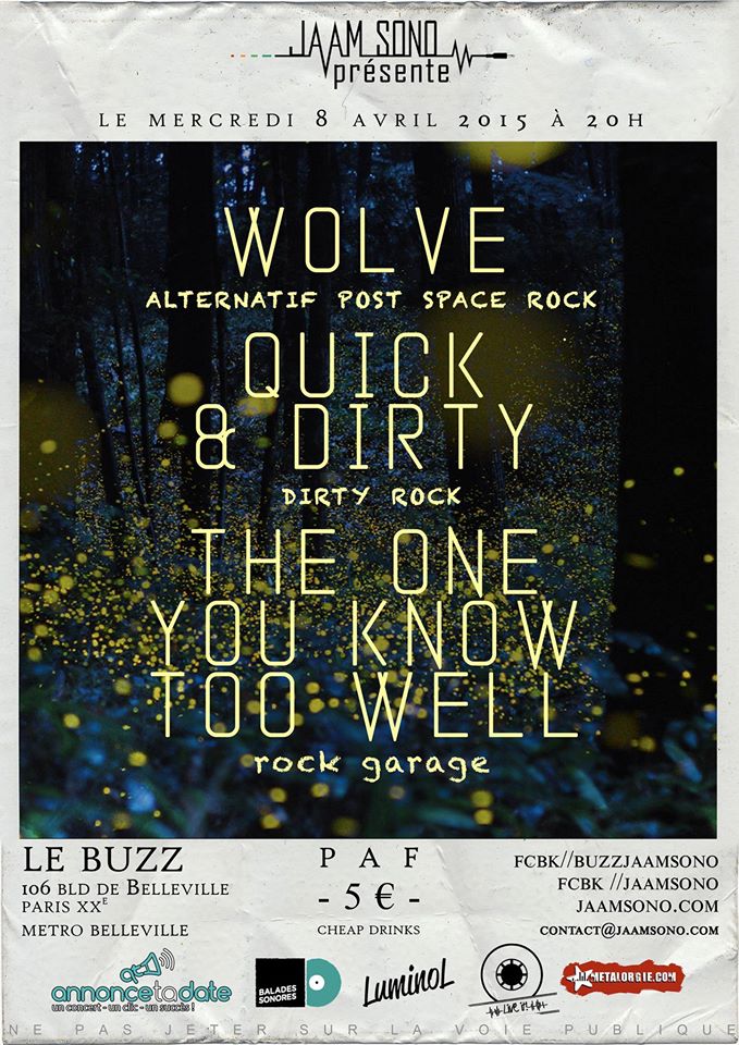 Wolve au Buzz le 8 avril