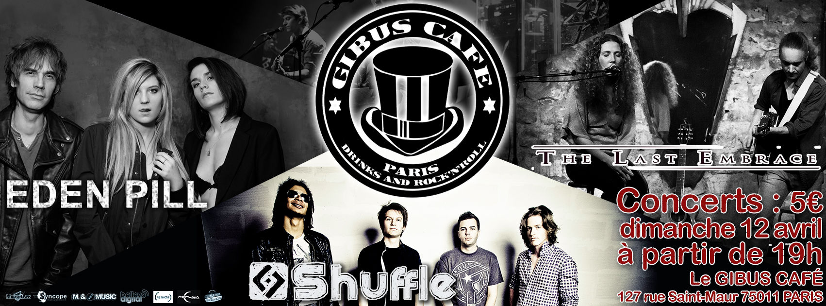 The Last Embrace et Shuffle au Gibus Café le 12