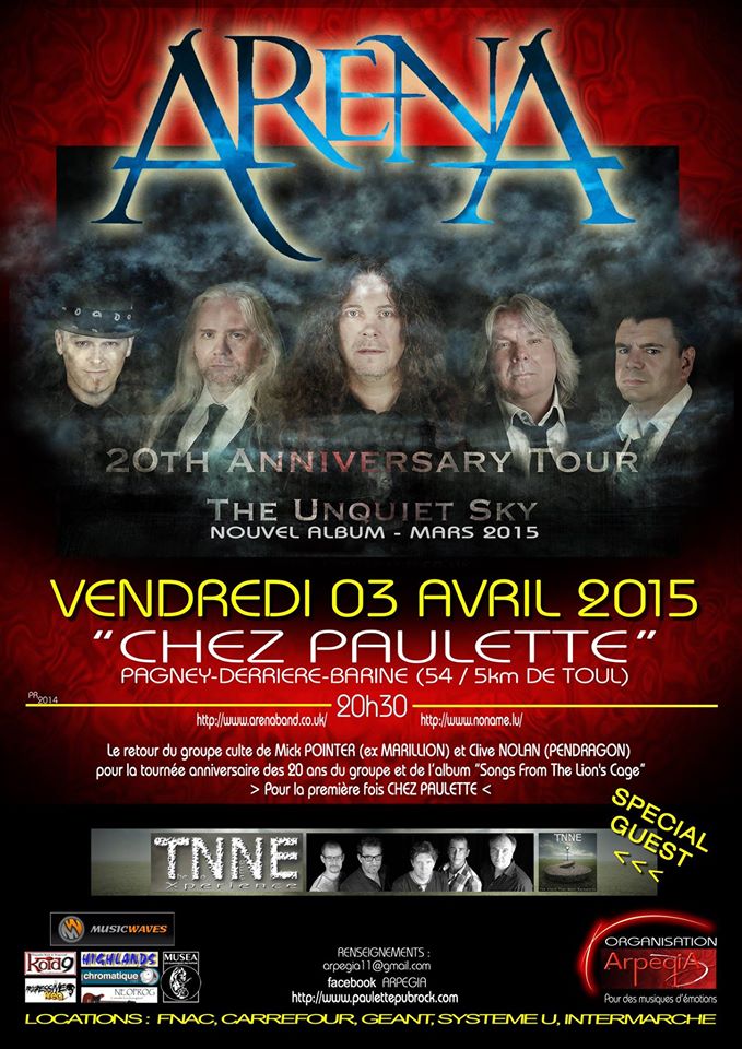 ARENA et TNNE Chez Paulette le 3 avril