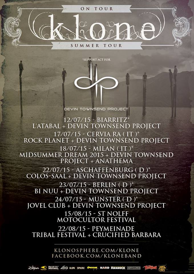 Klone en tournée avec Devin Townsend