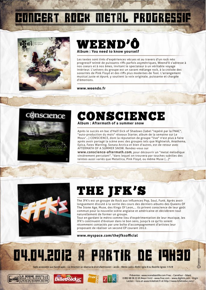 Affiche du concert de Weend'ô