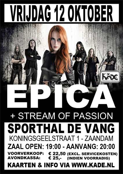 Stream of Passion en première partie de Epica