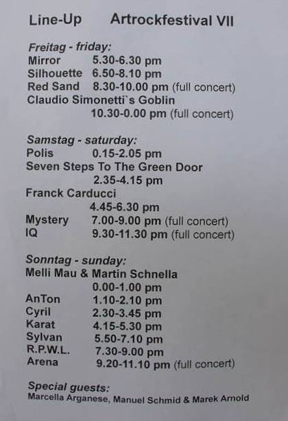 ArtRock Festival VII lineup