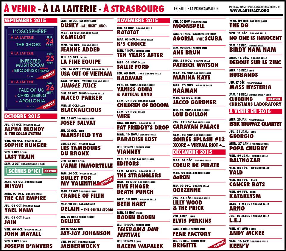 Programme de la Laiterie