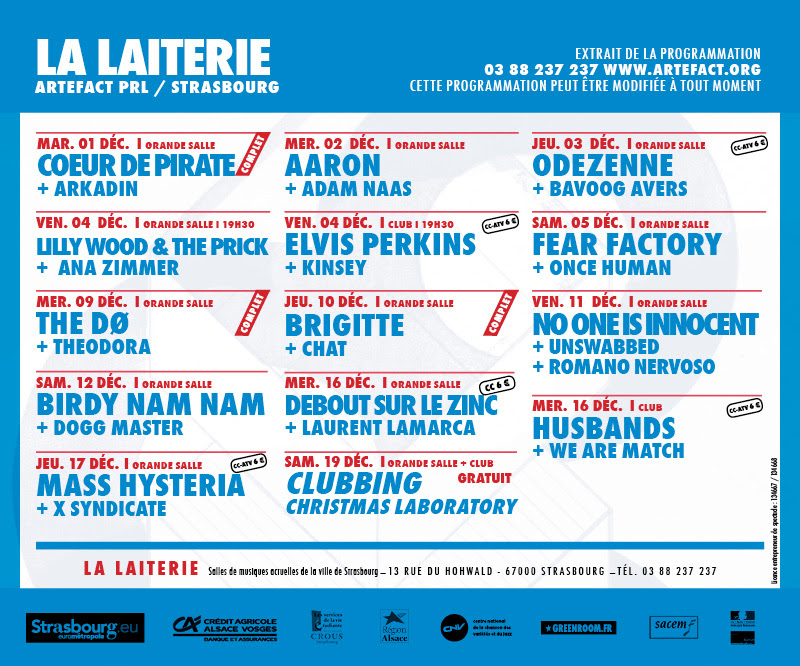 Le programme de la Laiterie
