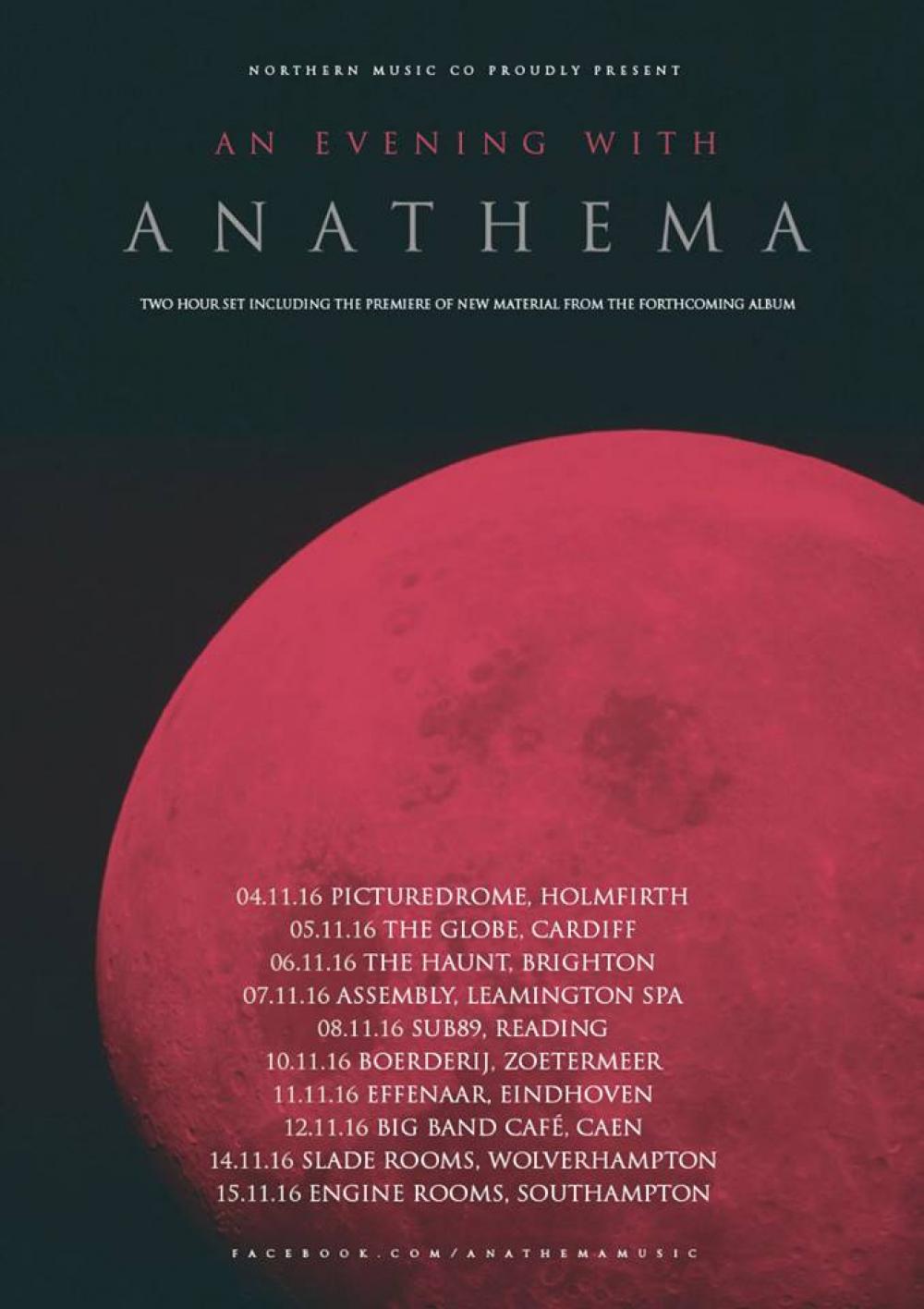 Anathema en France ce soir