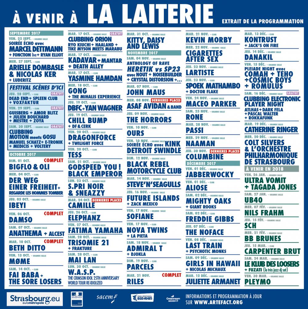 Le programme de la Laiterie